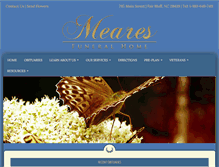 Tablet Screenshot of mearesfuneralhome.com
